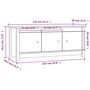 Voir la diapositive 6 : VIDAXL Armoire a chaussures 110x38x45,5 cm Bois de pin massif