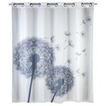 Wenko Rideau de douche anti-moisissure Astera - Polyester - 180 x 200 cm - Gris