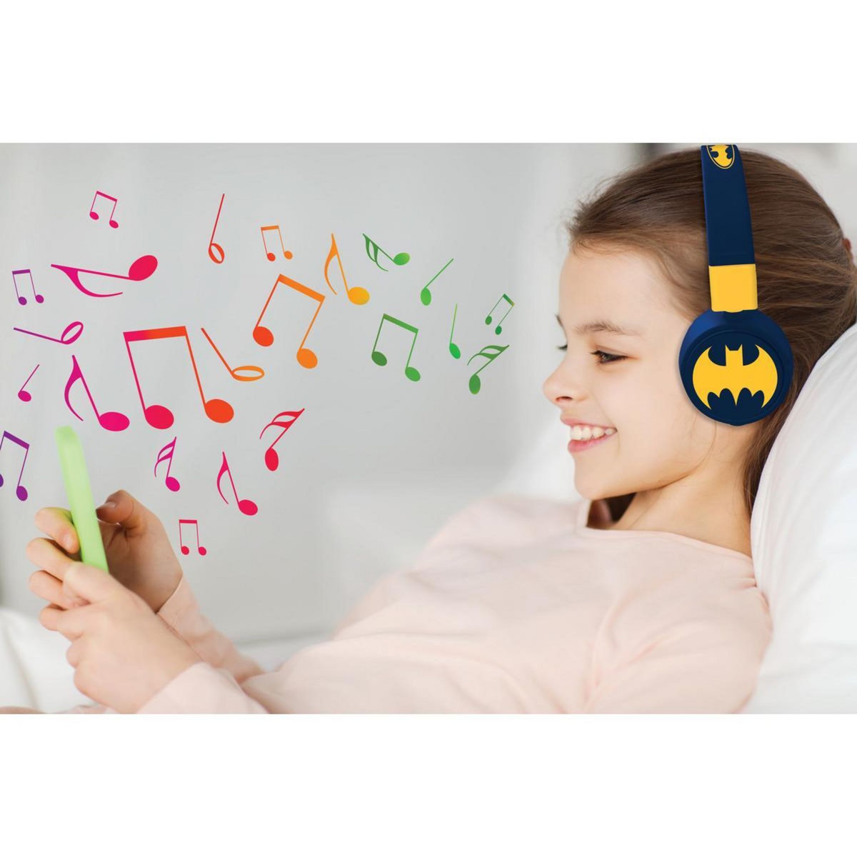 Lexibook Casque 2 en 1 Batman Bluetooth et Filaire avec limitation de son