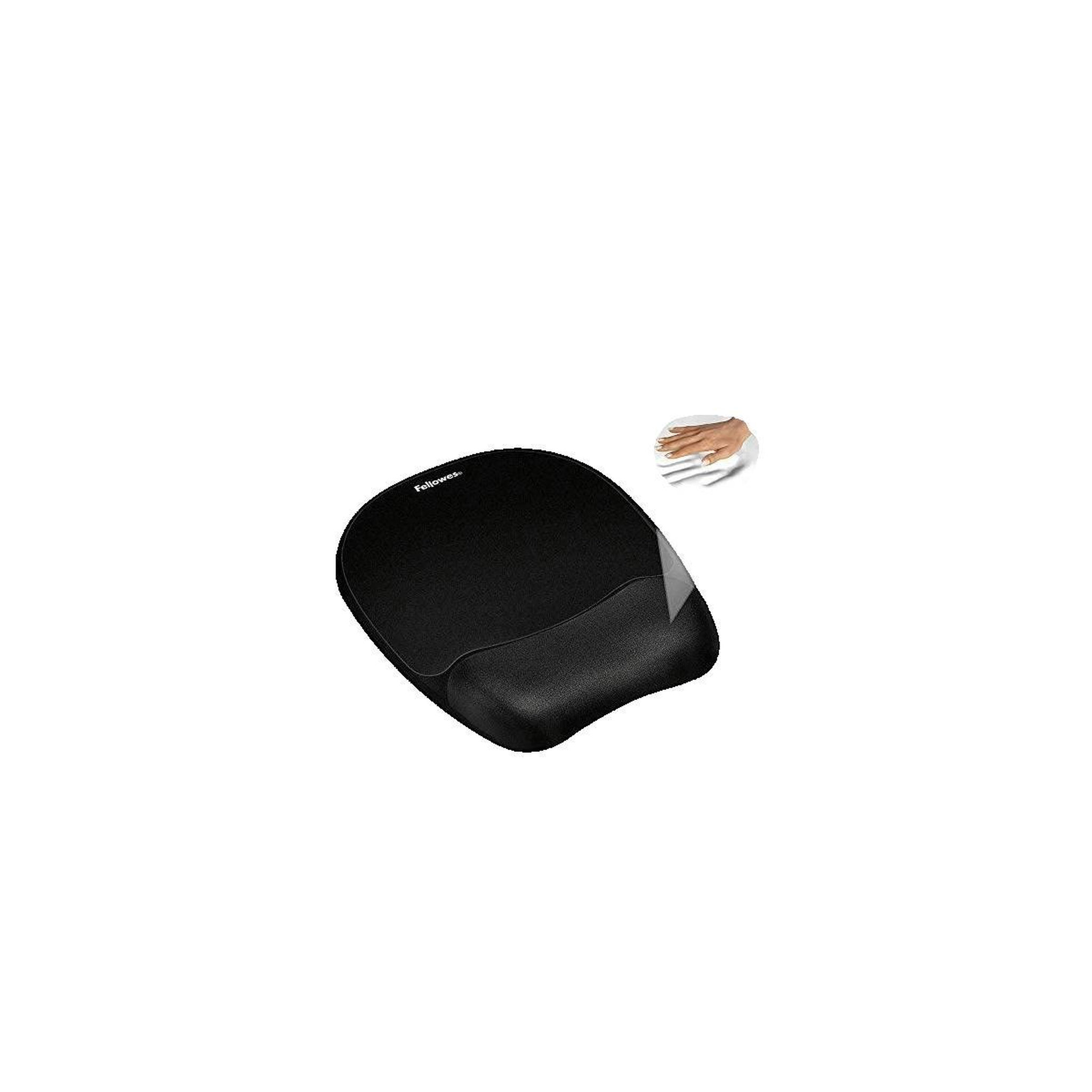 Voir la diapositive 3 : Fellowes Tapis de souris Fellowes avec repose-poignet en mousse mémoire noir