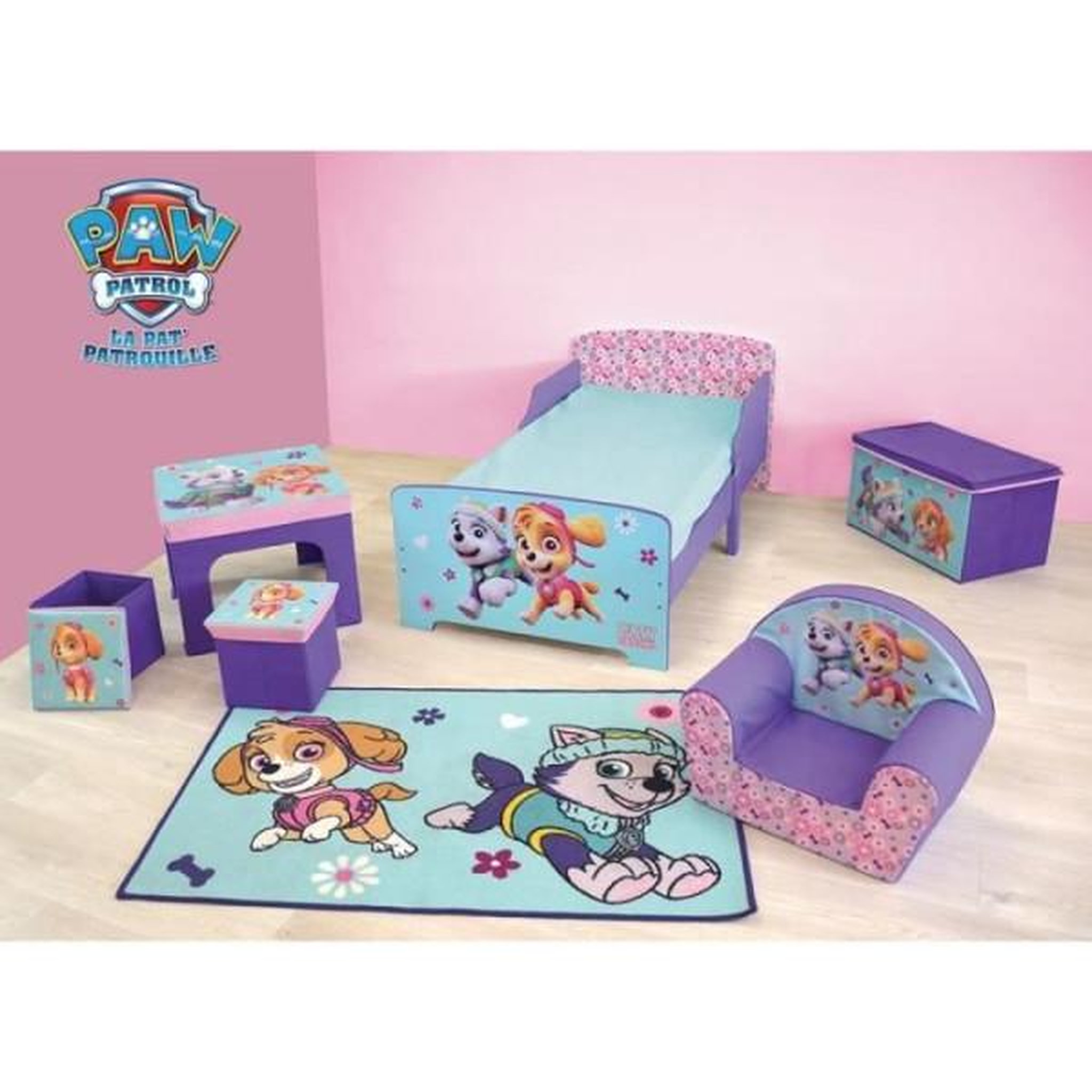 Voir la diapositive 2 : Fun House Fauteuil - Chaise - Bebe - Enfant PAT PATROUILLE Fille fauteuil club en mousse pour enfant