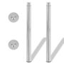 Voir la diapositive 3 : VIDAXL Pieds de table telescopique 2 pcs Chrome 710 mm - 1100 mm