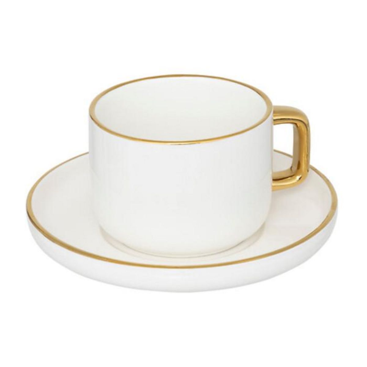 SECRET DE GOURMET Lot de 6 Tasses & Sous-Tasses  Arya  25cl Blanc