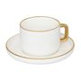 Voir la diapositive 2 : SECRET DE GOURMET Lot de 6 Tasses & Sous-Tasses  Arya  25cl Blanc