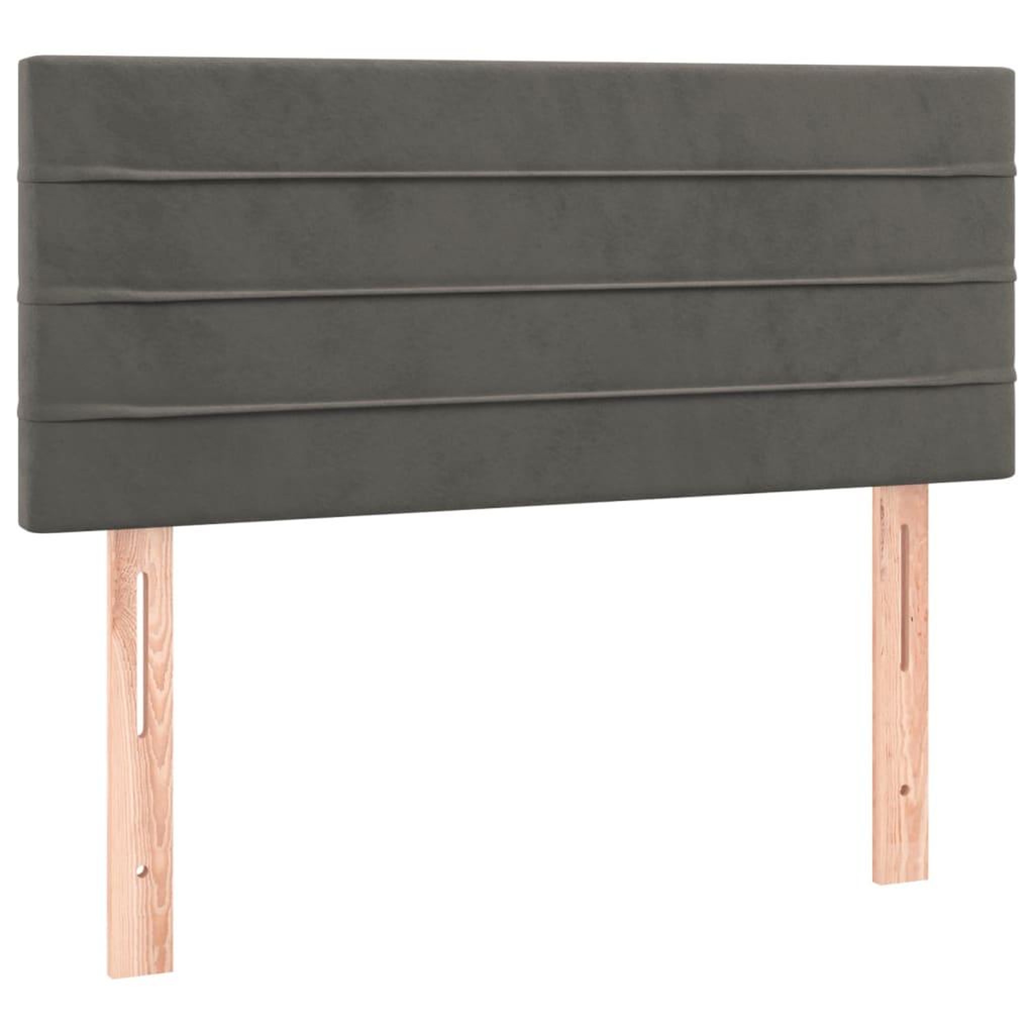Voir la diapositive 2 : VIDAXL Tete de lit Gris fonce 100x5x78/88 cm Velours