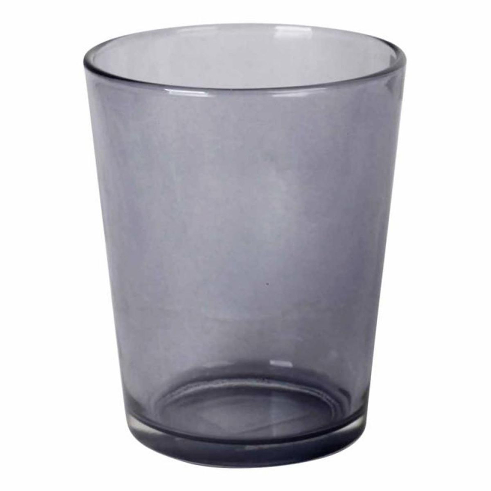 HOMEA Cache Pot en Verre  Chic & Tendance  16cm Gris