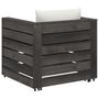 Voir la diapositive 3 : VIDAXL Salon de jardin 2 pcs avec coussins Bois impregne de gris