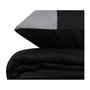 Voir la diapositive 4 : GENERIQUE Parure de lit - 129CTN62694 - 1 housse de couette 220 x 240 cm + 2 taies d'oreiller 60 x 60 cm - 100% coton ranforcé - Noir