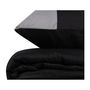 Voir la diapositive 4 : GENERIQUE Parure de lit - 129CTN62694 - 1 housse de couette 220 x 240 cm + 2 taies d'oreiller 60 x 60 cm - 100% coton ranforcé - Noir