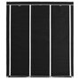 VIDAXL Armoire avec compartiments et barres Noir 150x45x175 cm Tissu