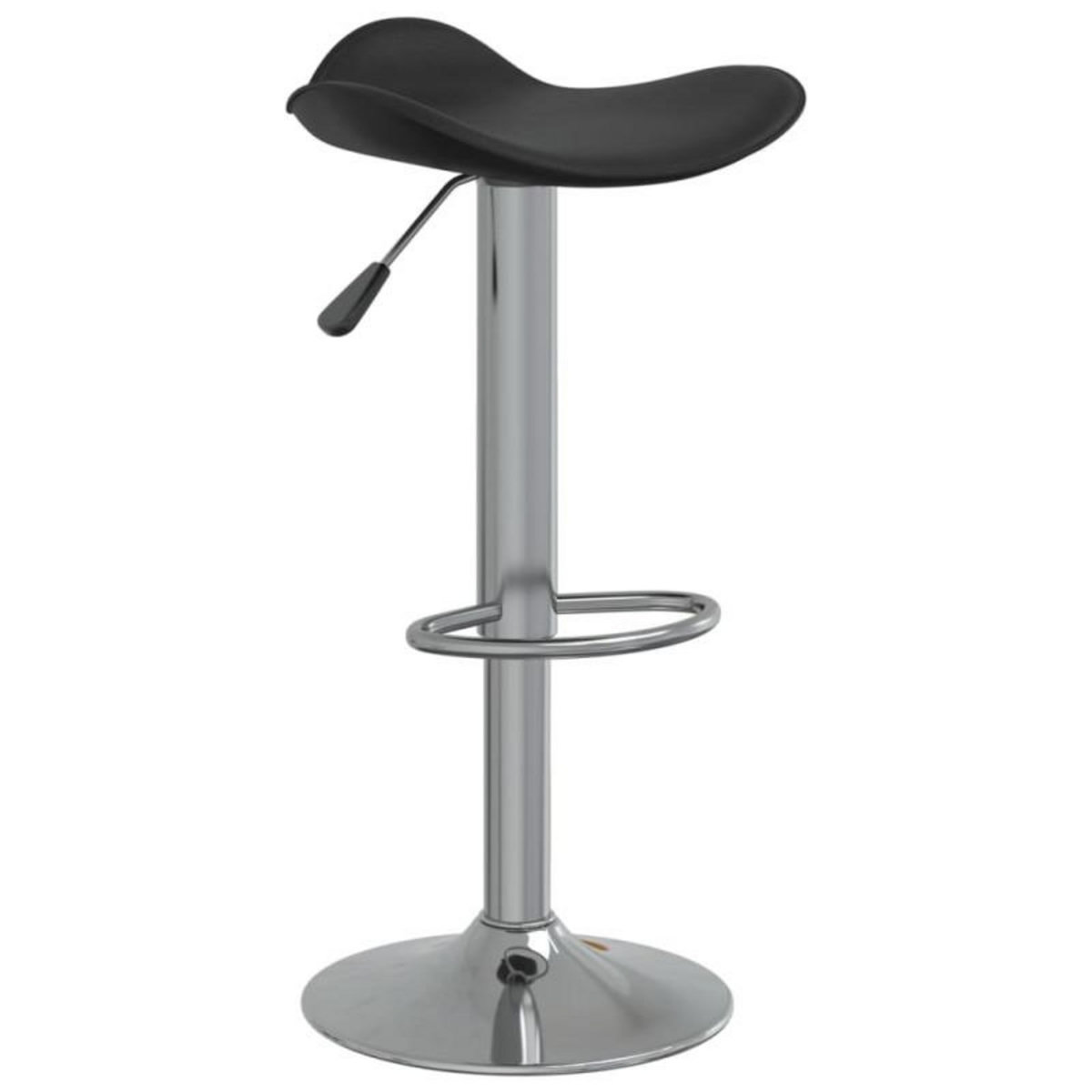 VIDAXL Tabourets de bar lot de 2 noir acier chromé et cuir artificiel