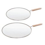 FIVE Lot de 2 Couvercles Anti-Projection  Protekt  29cm Argent