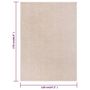 Voir la diapositive 6 : VIDAXL Tapis a poils courts 120x170 cm Beige fonce