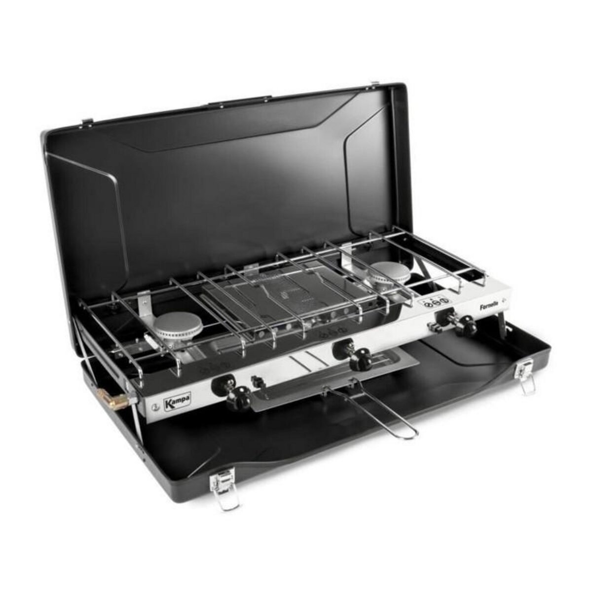 KAMPA Réchaud a gaz - KAMPA - Fornello - 2 feux et 1 gril - Noir