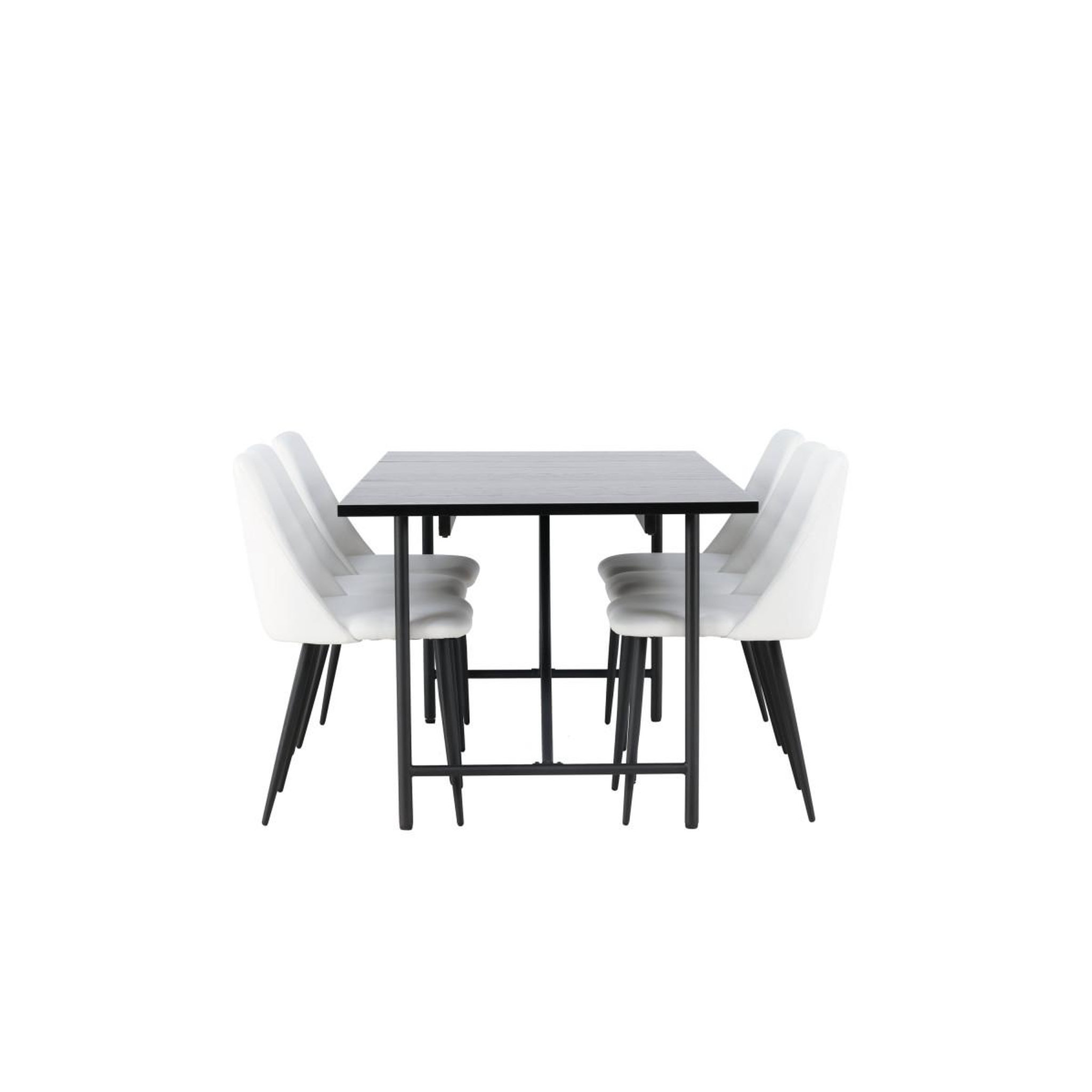 Voir la diapositive 3 : Paris Prix Ensemble table à manger & 6 chaises  astrid & night  200cm noir & blanc