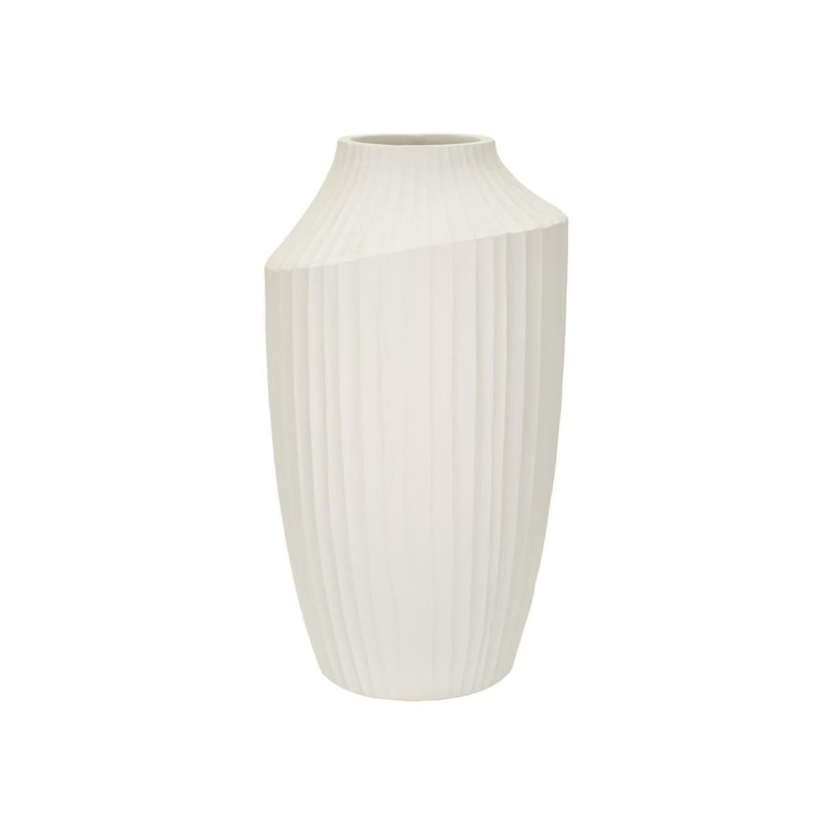 Paris Prix Vase Design Rainuré  Ice  50cm Crème