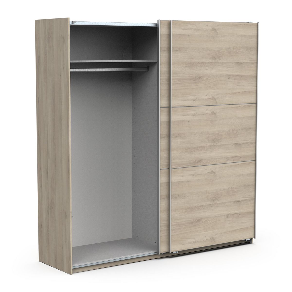 Armoire 2 portes coulissantes L200 cm THIBAULT