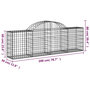 Voir la diapositive 6 : VIDAXL Panier de gabions arque 200x30x60/80 cm Fer galvanise