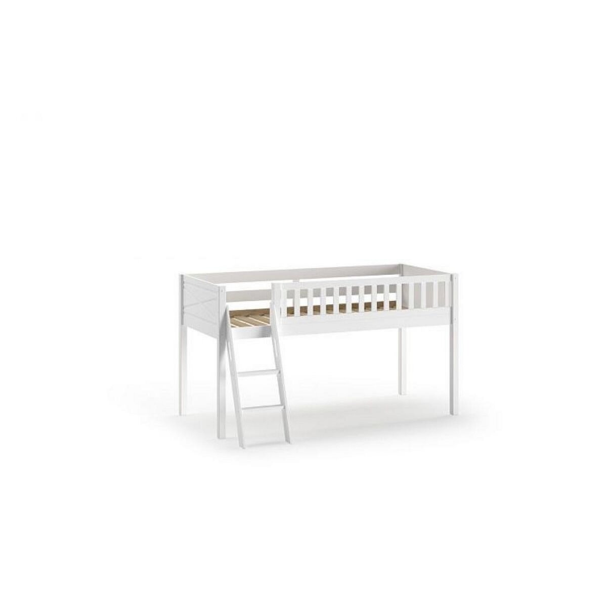Vipack Lit Scott Bureau 2 Commodes Blanc