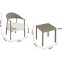 Voir la diapositive 3 : Habitat et Jardin Salon de jardin en métal et plastique  Céora  - 2 places - Taupe