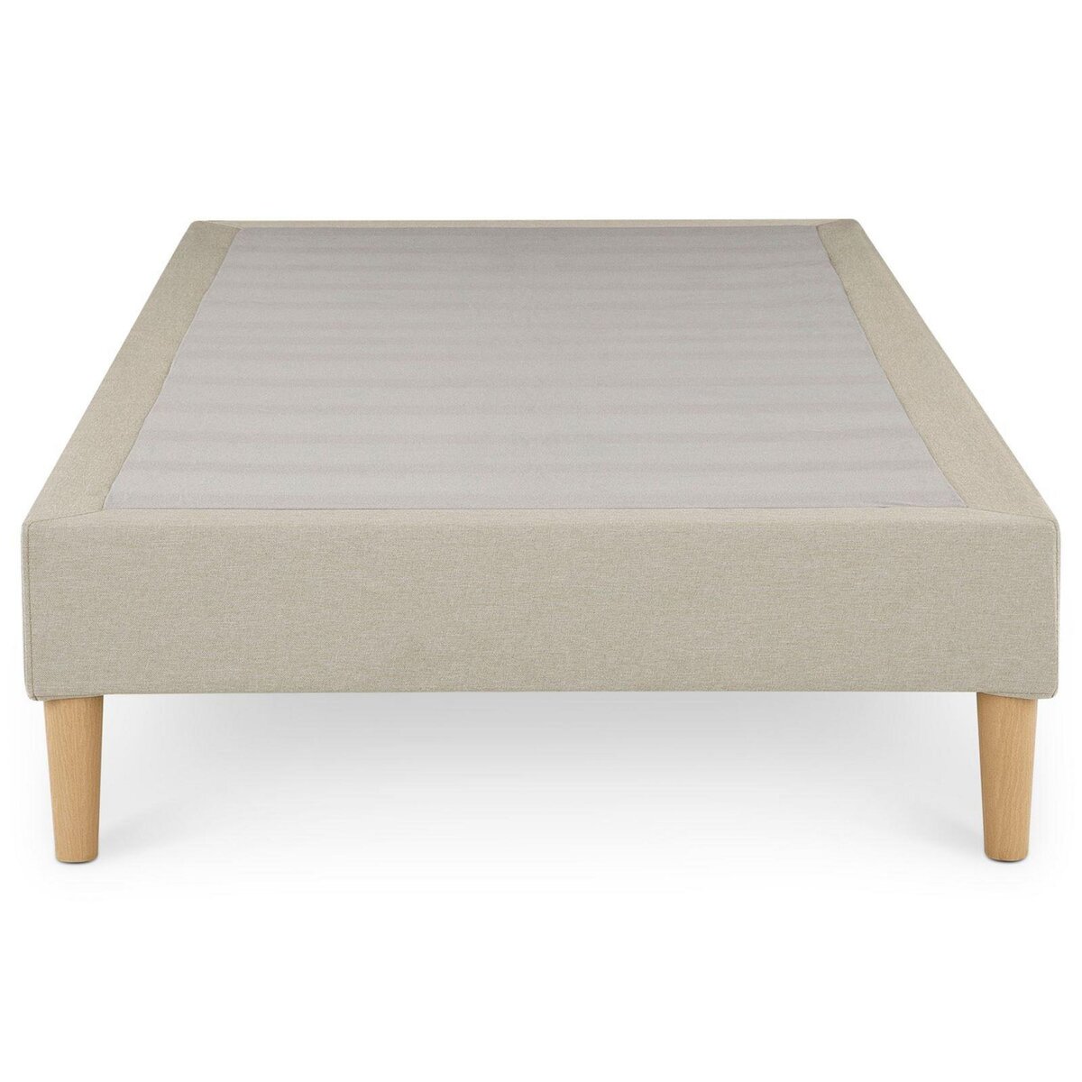 IDIMEX Sommier tapissier PAIMPOL 90 x 190 cm revêtement tissu