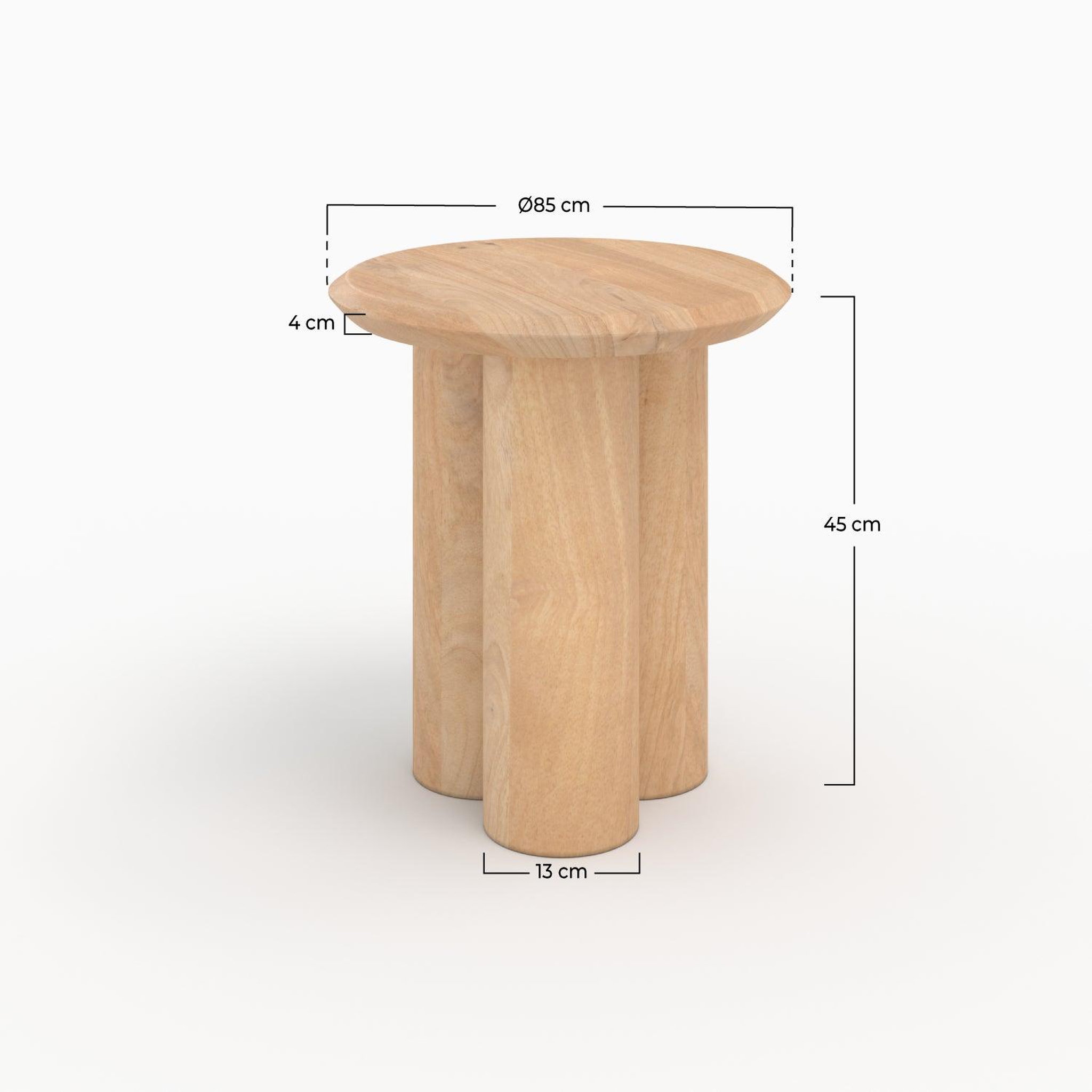 Voir la diapositive 4 : MAISON PAVANE Table d'appoint en bois de manguier d40 cm-sacha