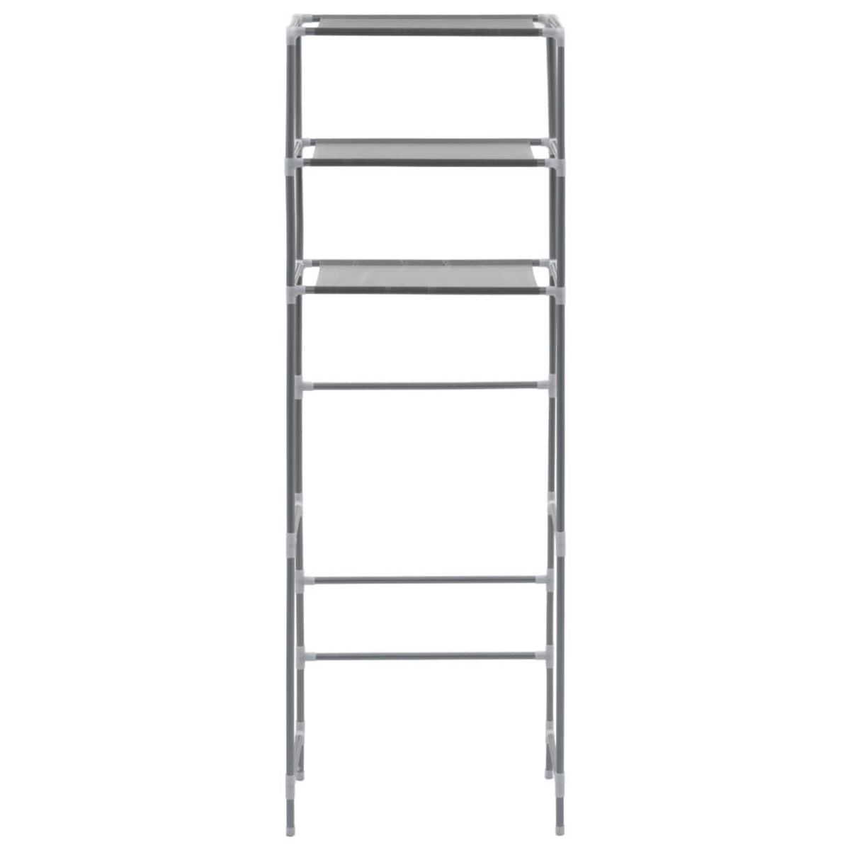 VIDAXL Support de rangement 3 niveaux de toilette Argente 53x28x169 cm