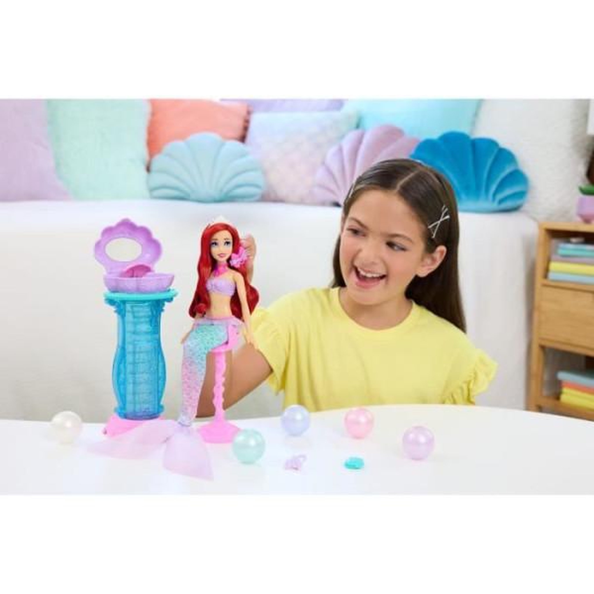 Voir la diapositive 4 : DISNEY PRINCESS Princesses Disney-Ariel Secrets De Perle-Coffret Poupée Et 5 Surprises - 3ans +- JBF86