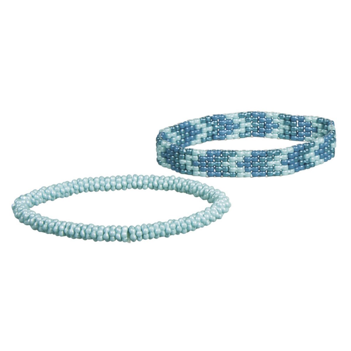 Rayher Kit de bricolage: Bracelets  Marie , bleu jeans, 2 pces