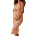 MAMALICIOUS Robe Longues  Femme Vero Moda Maternity Zinnia Midi. Coloris disponibles : Orange