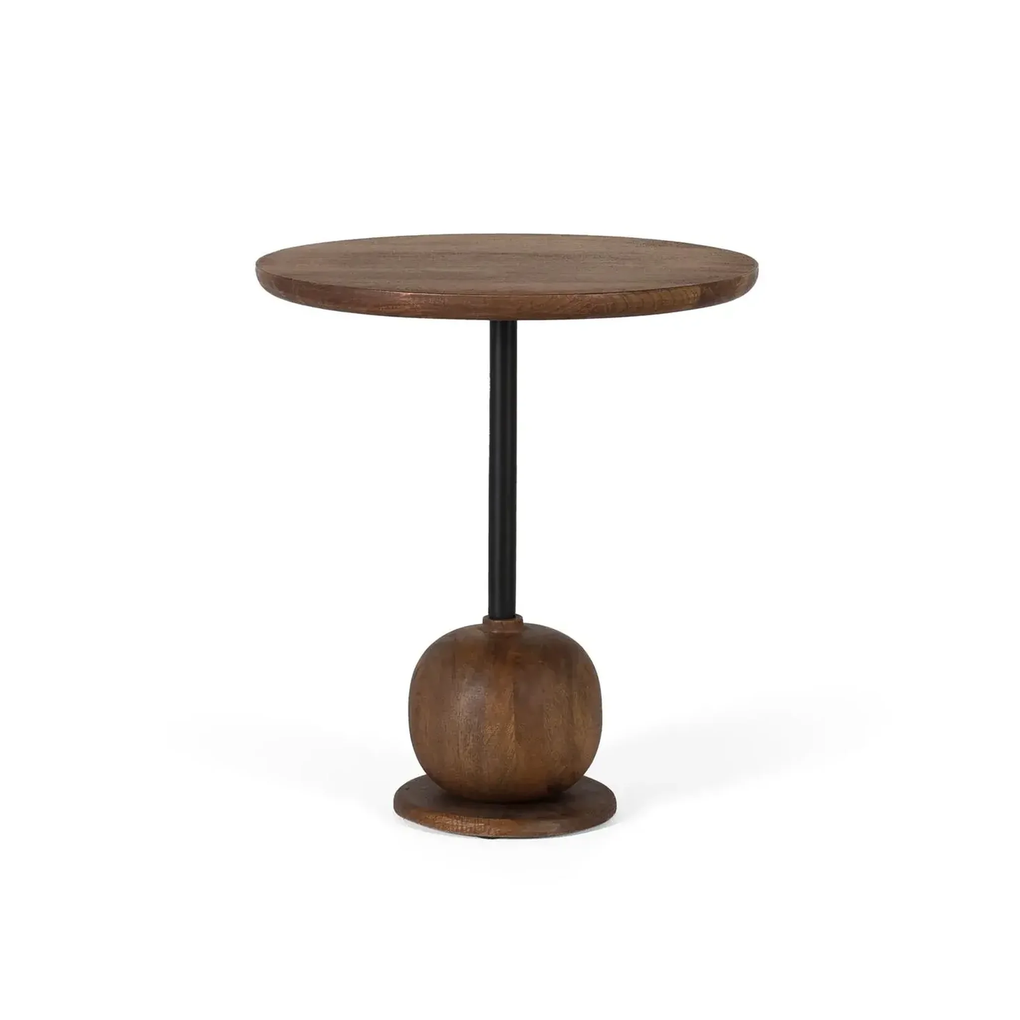 GINER Y COLOMER SL Table d'appoint en bois de manguier 45 cm style rustique moderne