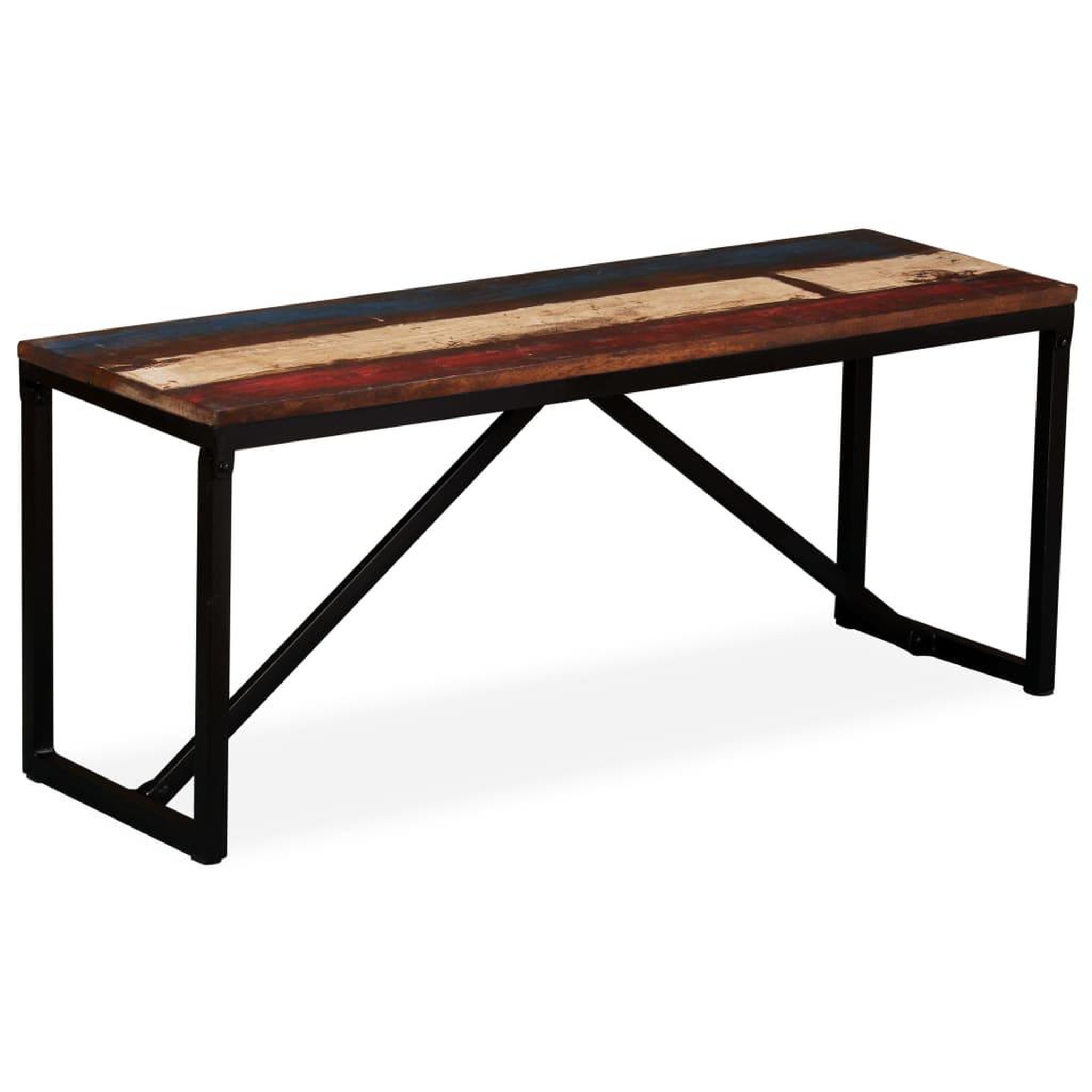 Voir la diapositive 1 : VIDAXL Banc 110 x 35 x 45 cm Bois de recuperation massif