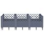 Voir la diapositive 3 : VIDAXL Jardiniere avec piquets bleu gris 123,5x43,5x43,5 cm PP