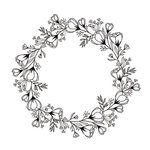 Artemio Tampon bois Couronne de fleurs Ø 10 cm