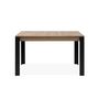 Voir la diapositive 1 : CONCEPT USINE Table extensible 4 à 6 personnes chêne et noir 150x80x75 TOLOSA