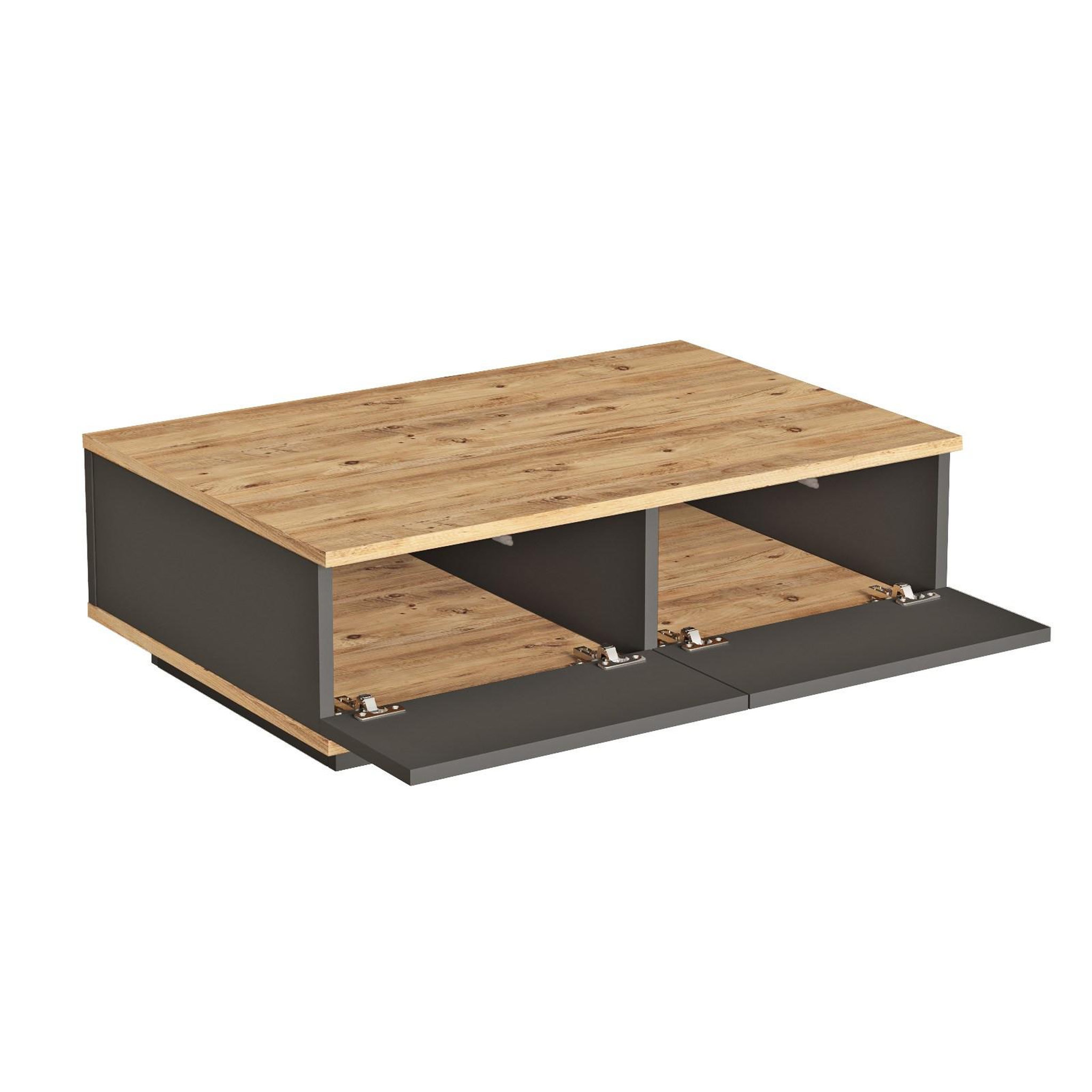 Voir la diapositive 4 : Habitat et Jardin Table basse en bois  frew  - 90 x 60 x 28 cm - marron