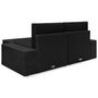 Voir la diapositive 4 : VIDAXL Salon de jardin 3 pcs Resine tressee Noir