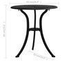 Voir la diapositive 6 : VIDAXL Table de jardin Noir 62x62x65 cm Aluminium coule