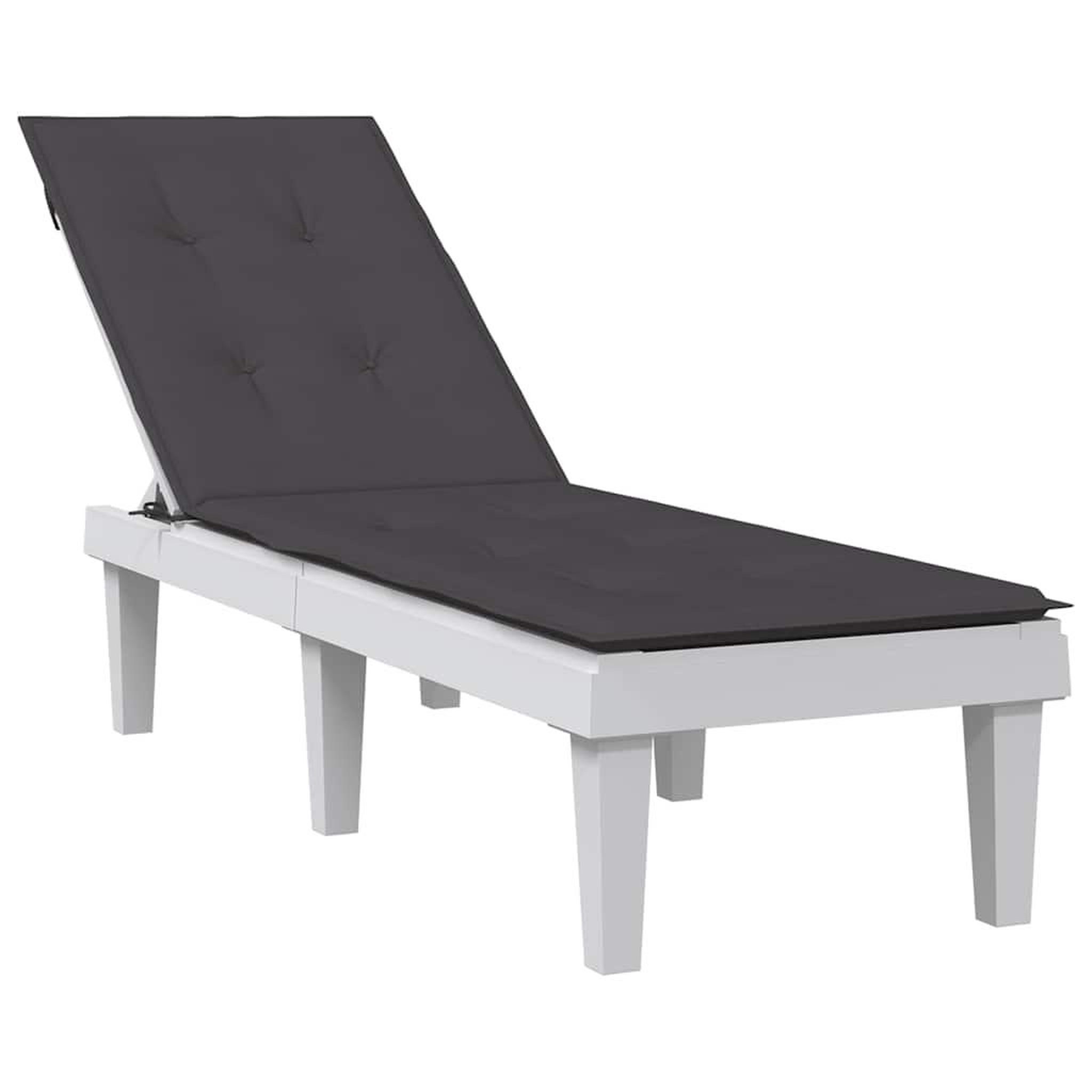 VIDAXL Coussin de chaise longue anthracite melange (75+105)x50x3 cm
