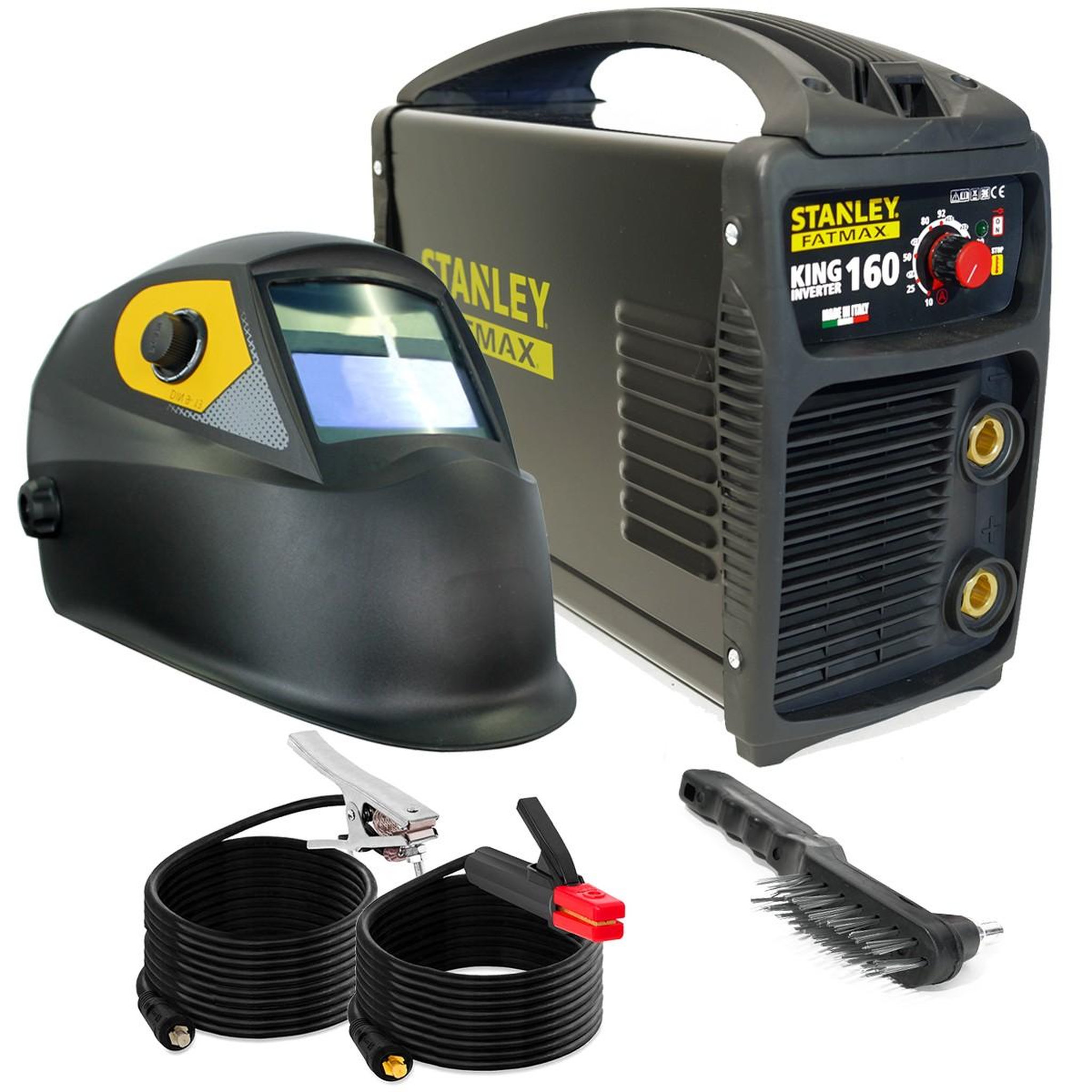 Stanley Poste à souder 160 Ampères MMA Soudage Cycle 100% en continu + Cagoule Automatique 9/13 STANLEY FATMAX
