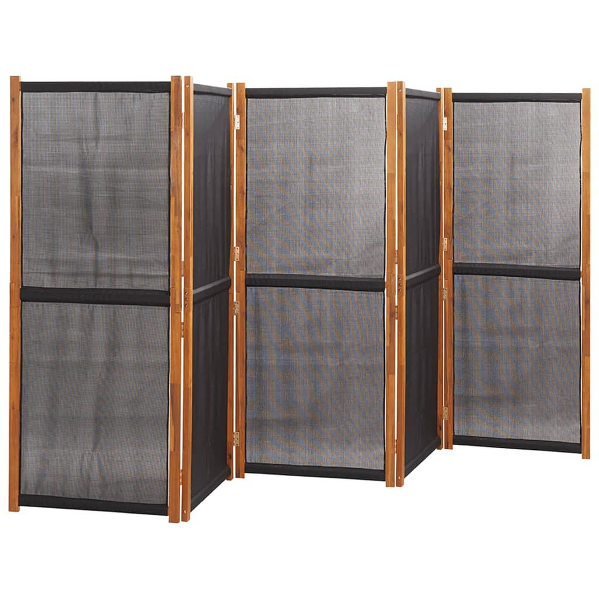 Voir la diapositive 3 : VIDAXL Cloison de separation 5 panneaux Noir 350x180 cm