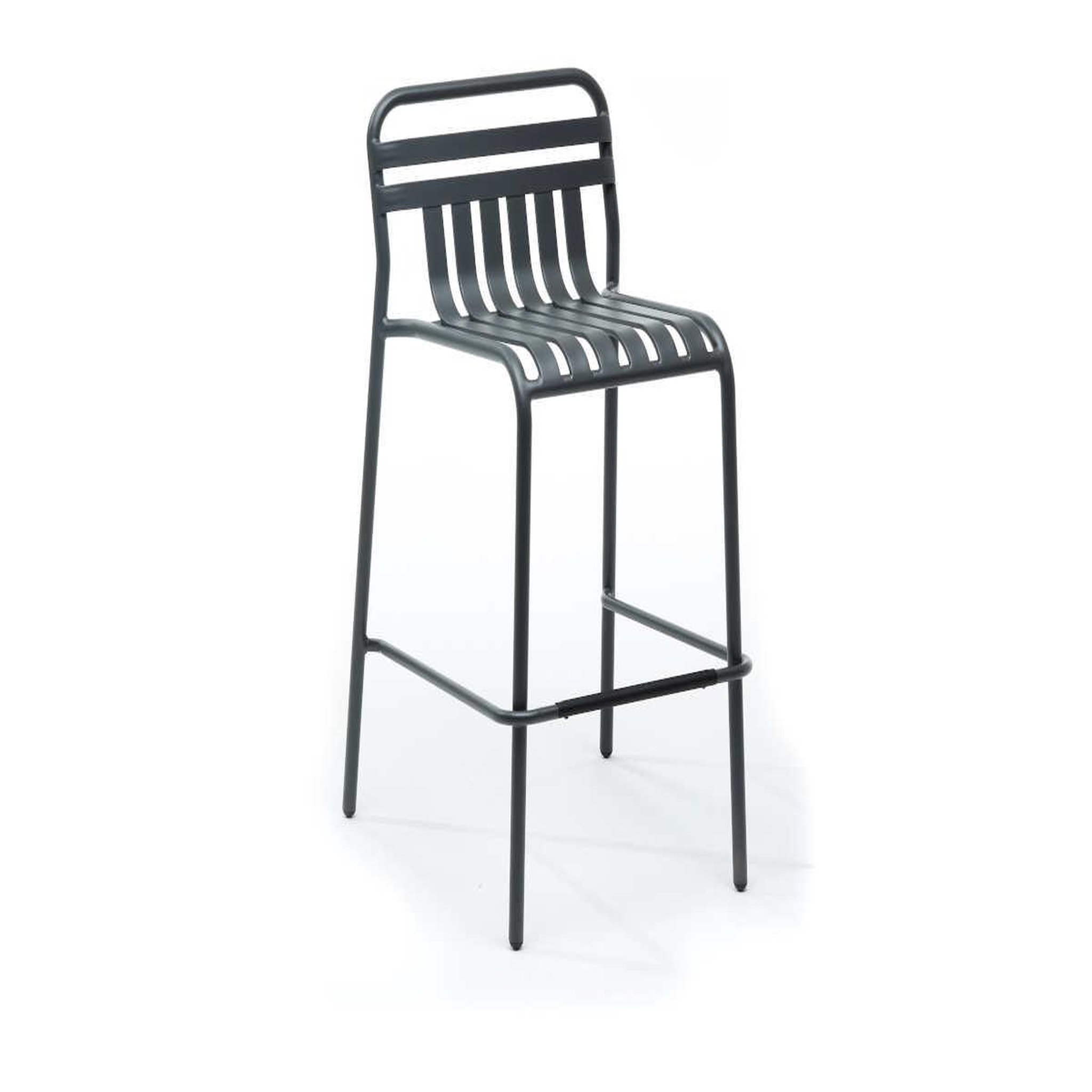 Jardiline Tabouret de jardin haut miami avec dossier empilable - jardiline