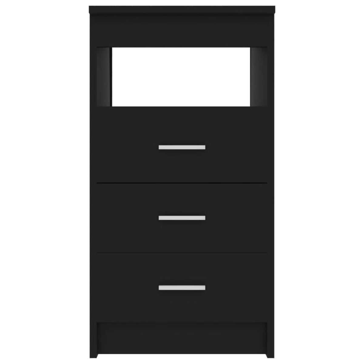 VIDAXL Armoire a tiroirs Noir 40x50x76 cm Bois d'ingenierie