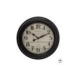 ATMOSPHERA Horloge Murale Déco en Verre  Moulure  29cm Noir