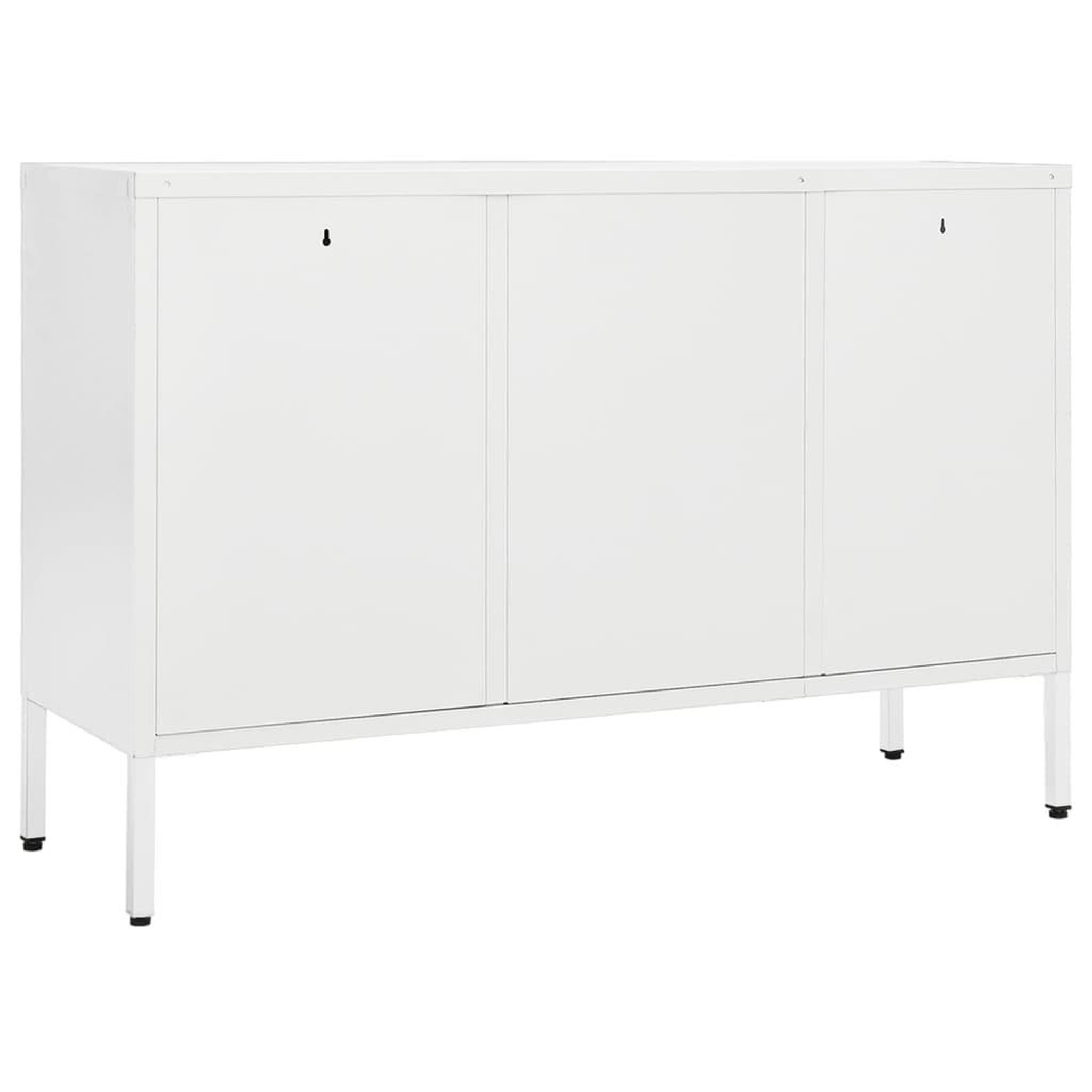 Voir la diapositive 5 : VIDAXL Buffet Blanc 105x35x70 cm Acier et verre trempe