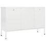 Voir la diapositive 5 : VIDAXL Buffet Blanc 105x35x70 cm Acier et verre trempe