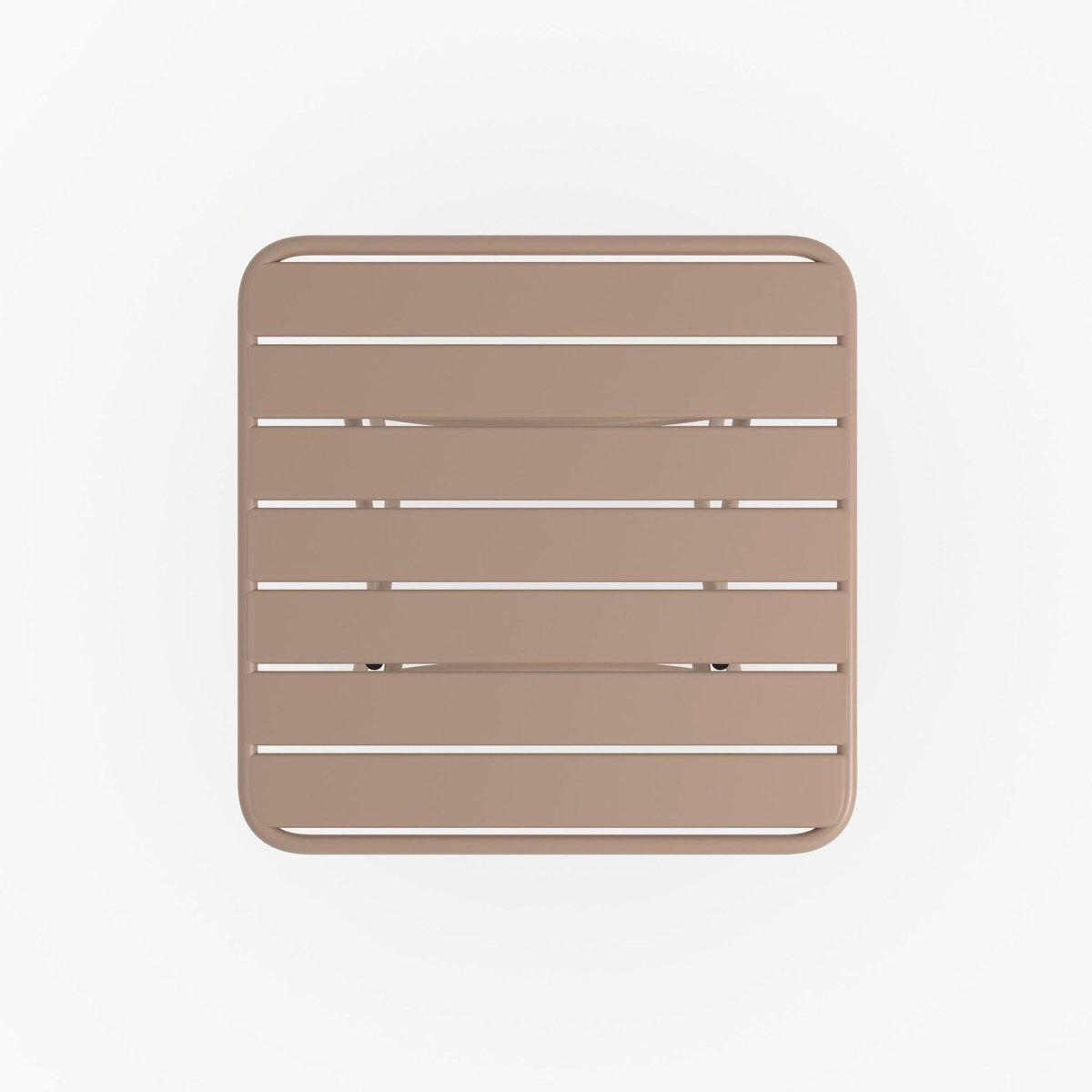 Rendez vous déco Table de jardin pliante en metal taupe 2 personnes-Yumi