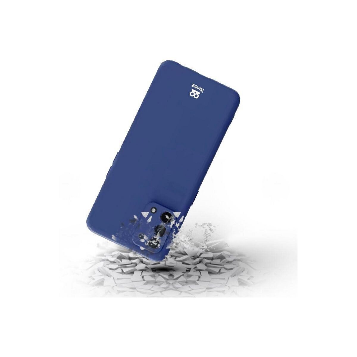 IBROZ Coque Oppo A74 5G Coque bleu + Verre trempé