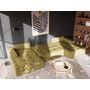 Voir la diapositive 3 : BEST MOBILIER Bastian - canapé panoramique en u 7 places convertible avec coffre en velours texturé