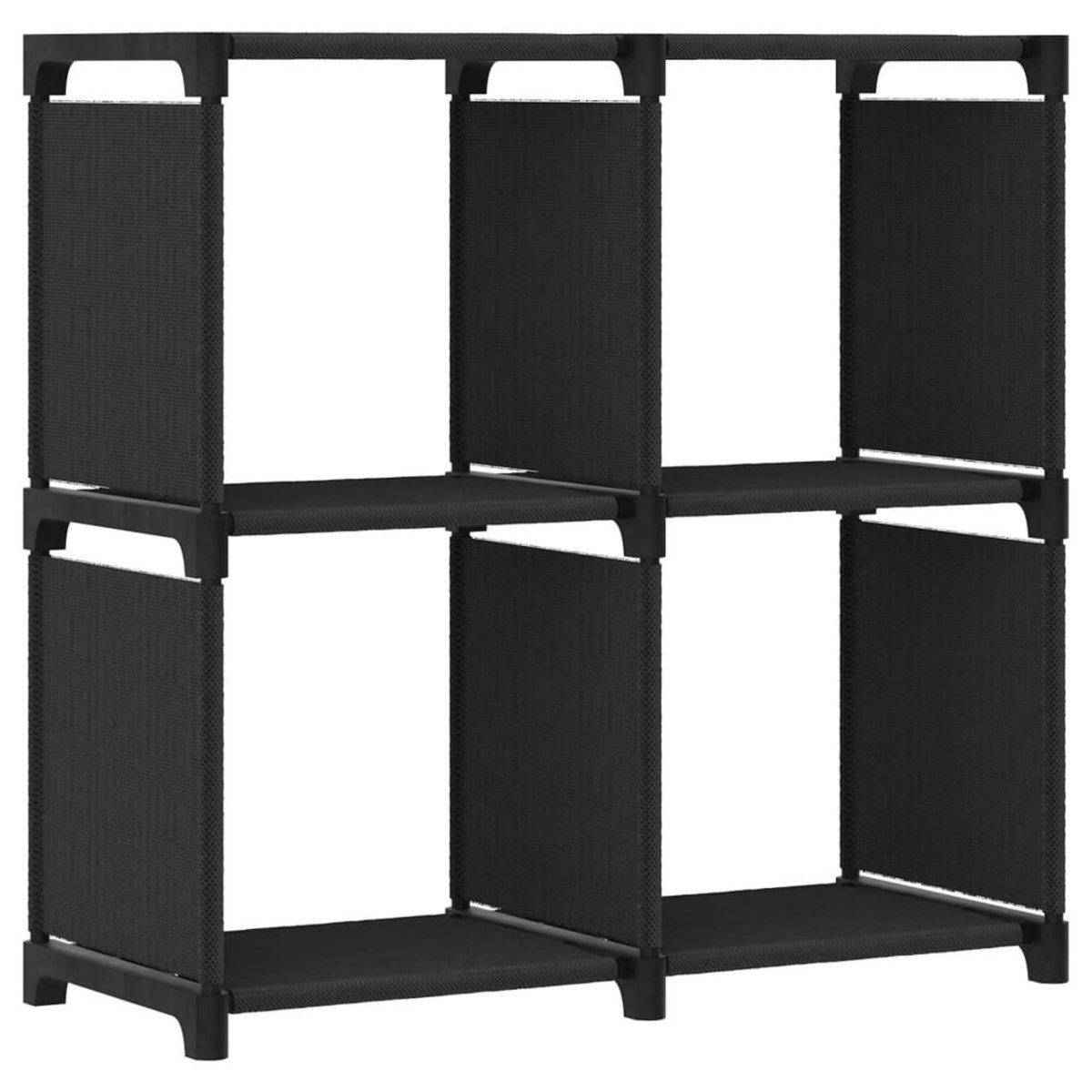 VIDAXL Etagere d'affichage 4 cubes Noir 69x30x72,5 cm Tissu